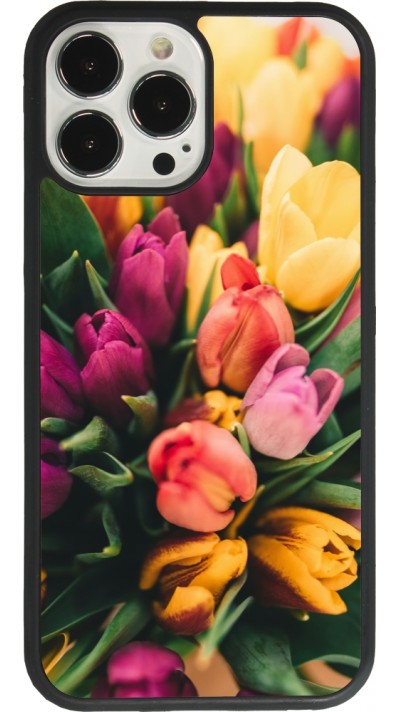 Coque iPhone 13 Pro Max - Silicone rigide noir Bouquet of tulips 2026