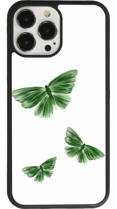 Coque iPhone 13 Pro Max - Silicone rigide noir Butterflies 2026
