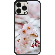 Coque iPhone 13 Pro Max - Silicone rigide noir Cherry tree 2026
