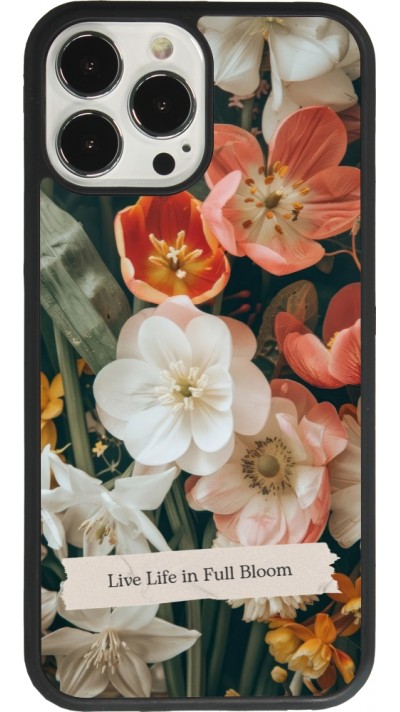 Coque iPhone 13 Pro Max - Silicone rigide noir Full Bloom 2026