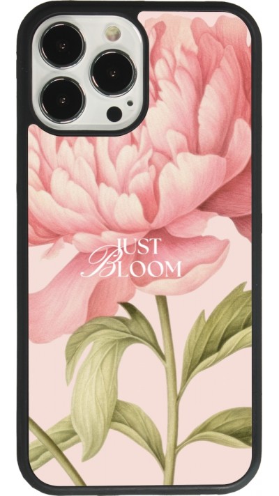 Coque iPhone 13 Pro Max - Silicone rigide noir Just Bloom 2026