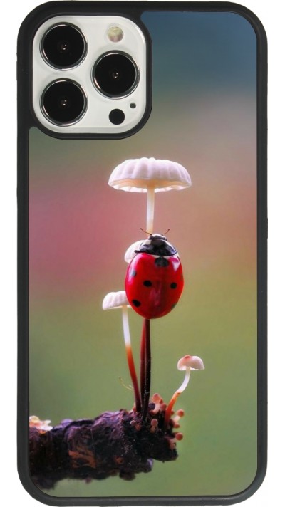 Coque iPhone 13 Pro Max - Silicone rigide noir Ladybird on a mushroom 2026