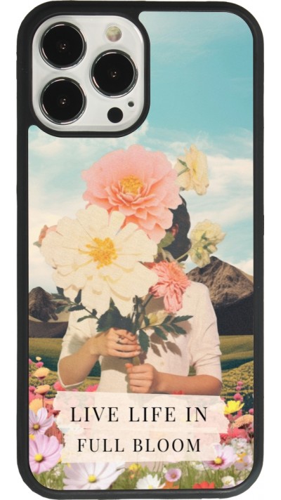 Coque iPhone 13 Pro Max - Silicone rigide noir Live life in full moon 2026