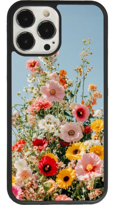 Coque iPhone 13 Pro Max - Silicone rigide noir Spring flowers 2026