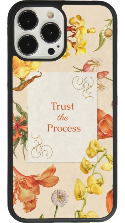 Coque iPhone 13 Pro Max - Silicone rigide noir Trust the process 2026