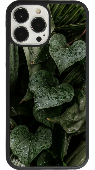 Coque iPhone 13 Pro Max - Silicone rigide noir Spring 23 fresh plants