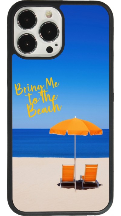 Coque iPhone 13 Pro Max - Silicone rigide noir Summer 2025 Bring me to the beach