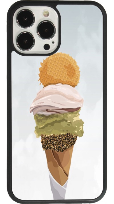 Coque iPhone 13 Pro Max - Silicone rigide noir Summer 2025 Cornet