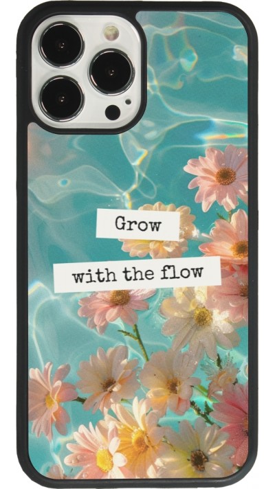 Coque iPhone 13 Pro Max - Silicone rigide noir Summer 2025 Grow with the flow