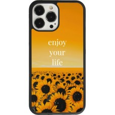 Coque iPhone 13 Pro Max - Silicone rigide noir Summer 2026 Enjoy your life