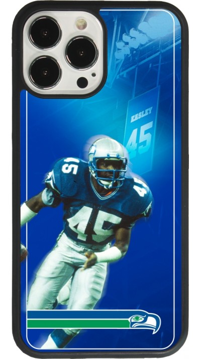 Coque iPhone 13 Pro Max - Silicone rigide noir Super Bowl 26 Seattle 1