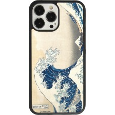Coque iPhone 13 Pro Max - Silicone rigide noir Tableau art - La Grande Vague de Kanagawa - Hokusai