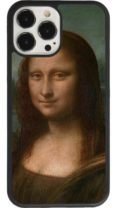 Coque iPhone 13 Pro Max - Silicone rigide noir Tableau art - La Joconde - Léonard de Vinci