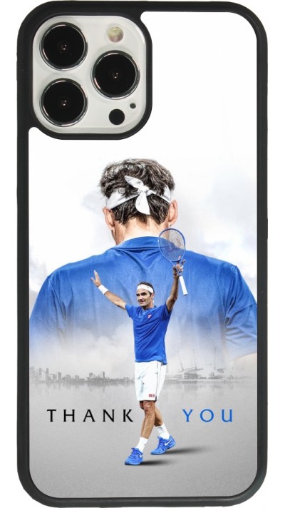 Coque iPhone 13 Pro Max - Silicone rigide noir Thank you Roger