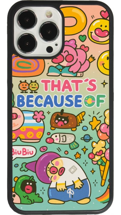 Coque iPhone 13 Pro Max - Silicone rigide noir Thats beacause of