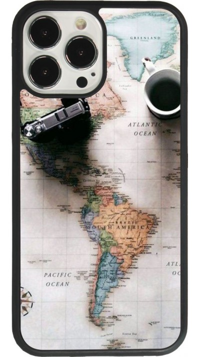 Coque iPhone 13 Pro Max - Silicone rigide noir Travel 01