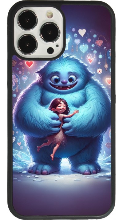 Coque iPhone 13 Pro Max - Silicone rigide noir Valentine 2024 Fluffy Love