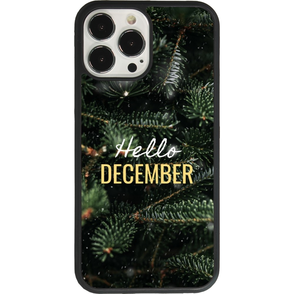 iPhone 13 Pro Max Case Hülle - Silikon schwarz Winter 25 Winter hello december