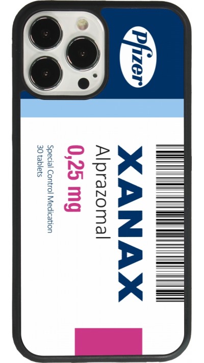 Coque iPhone 13 Pro Max - Silicone rigide noir Xanax Alprazolam 2025