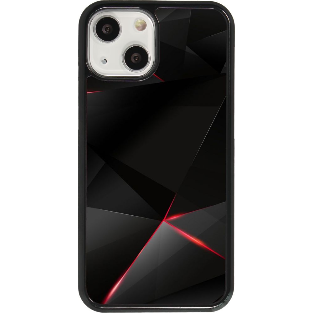 Coque iPhone 13 mini - Black Red Lines
