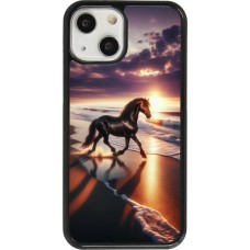 Coque iPhone 13 mini - Cheval majestueux plage