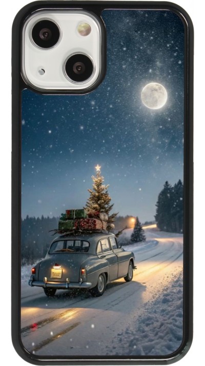 Coque iPhone 13 mini - Christmas 25 Car with Tree Xmas
