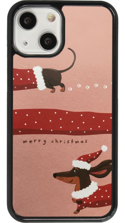 Coque iPhone 13 mini - Christmas 25 Teckel Merry Xmas