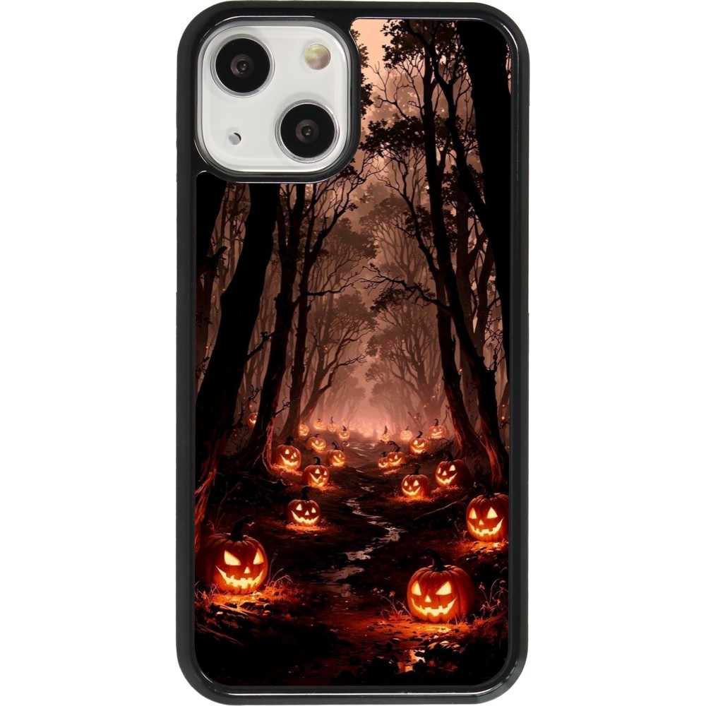 Coque iPhone 13 mini - Halloween 2025 Road of Terrifying Pumpkins