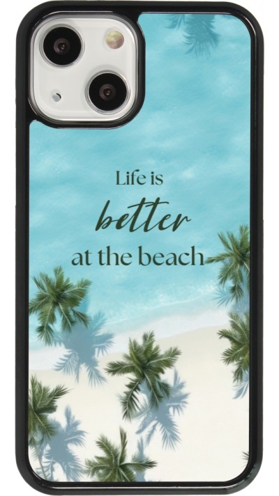 Coque iPhone 13 mini - Summer 2025 Life is better at the beach