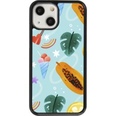 Coque iPhone 13 mini - Summer 2025 Pattern papaya