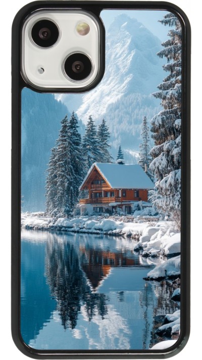 Coque iPhone 13 mini - Winter 25 Winter house forest day