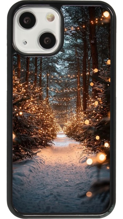 Coque iPhone 13 mini - Winter 25 Winter snowy road