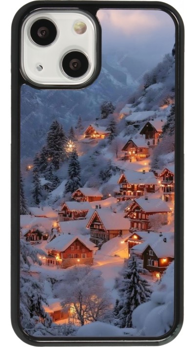 Coque iPhone 13 mini - Winter 25 Winter snowy village