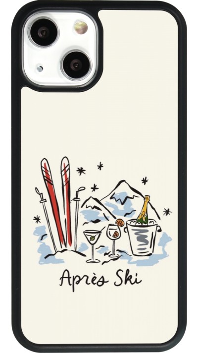 Coque iPhone 13 mini - Silicone rigide noir After the sky 2026