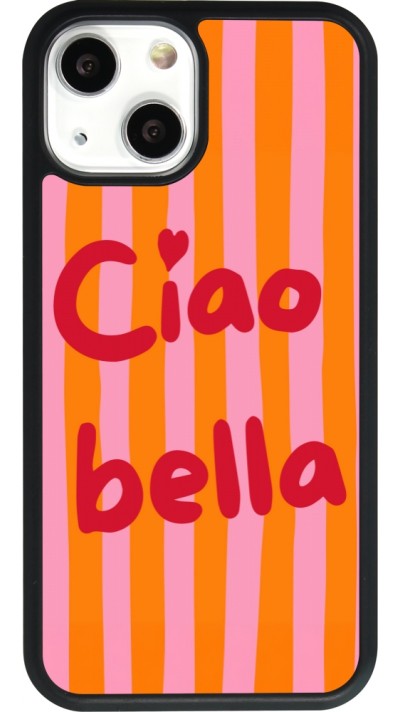 Coque iPhone 13 mini - Silicone rigide noir Bye Bella 2026