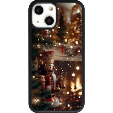 Coque iPhone 13 mini - Silicone rigide noir Christmas 25 Xmas Nutcracker