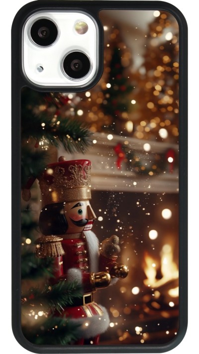 Coque iPhone 13 mini - Silicone rigide noir Christmas 25 Xmas Nutcracker