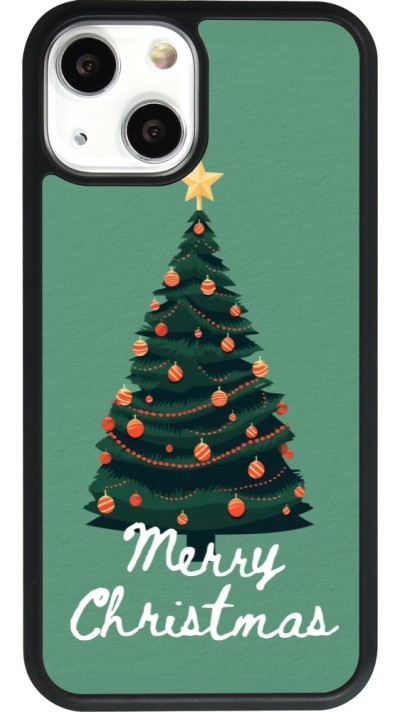 Coque iPhone 13 mini - Silicone rigide noir Christmas 25 Xmas Tree