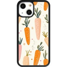 Coque iPhone 13 mini - Silicone rigide noir Easter 2026 Illustration carrots