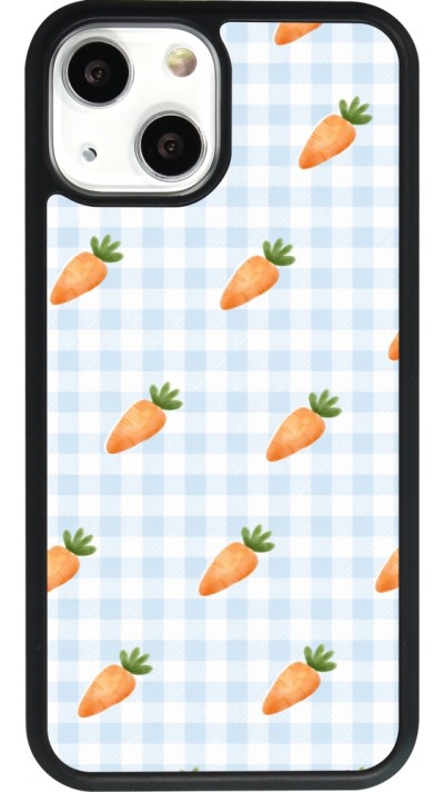 Coque iPhone 13 mini - Silicone rigide noir Easter 2026 Pattern carrots