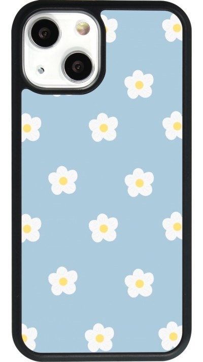 iPhone 13 mini Case Hülle - Silikon schwarz Easter 2024 daisy flower