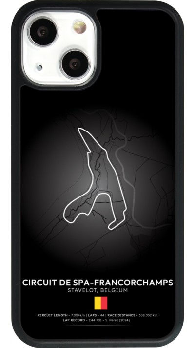 iPhone 13 mini Case Hülle - Silikon schwarz F1 Track 2025 Belgium