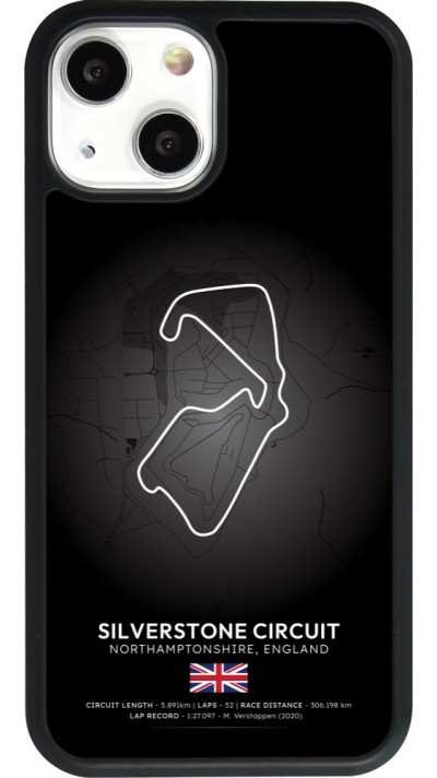 iPhone 13 mini Case Hülle - Silikon schwarz F1 Track 2025 Great Britan