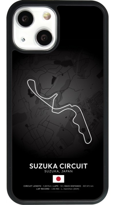 iPhone 13 mini Case Hülle - Silikon schwarz F1 Track 2025 Japan