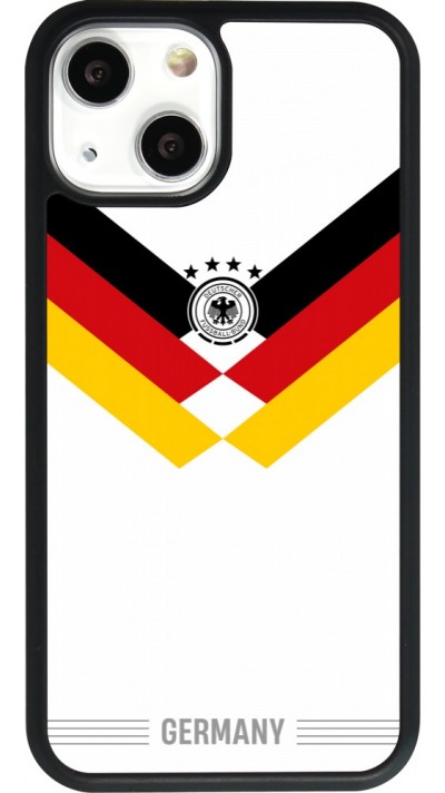 Coque iPhone 13 mini - Silicone rigide noir Maillot de football Allemagne 2026 personnalisable