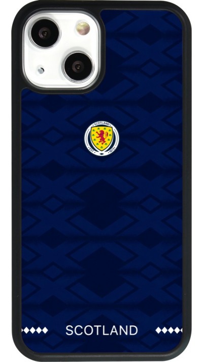 Coque iPhone 13 mini - Silicone rigide noir Maillot de football Ecosse 2026 personnalisable