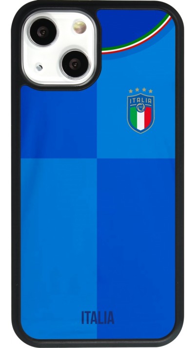 iPhone 13 mini Case Hülle - Silikon schwarz Italien 2022 personalisierbares Fußballtrikot