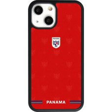 Coque iPhone 13 mini - Silicone rigide noir Maillot de football Panama 2026 personnalisable