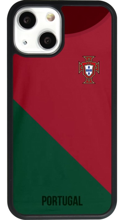 iPhone 13 mini Case Hülle - Silikon schwarz Fussballtrikot Portugal2022