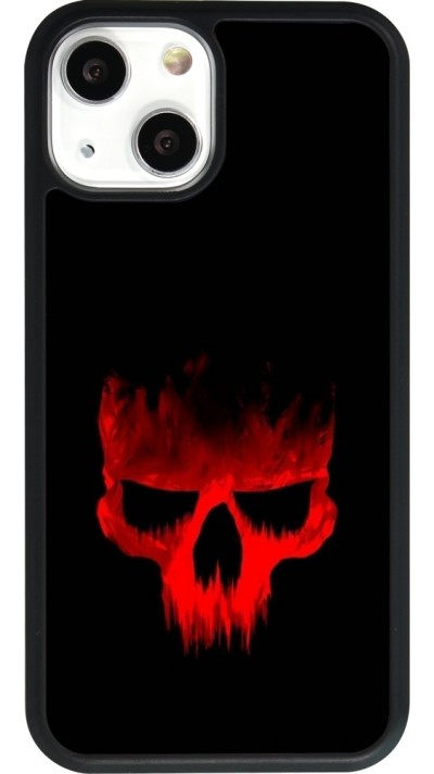 iPhone 13 mini Case Hülle - Silikon schwarz Halloween 2023 scary skull